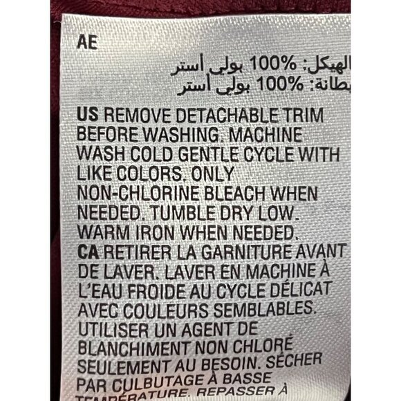 JM Collection Women XL Cherry Pie Red Black Leopard Blouse Long Bell Sleeve New - Picture 9 of 9